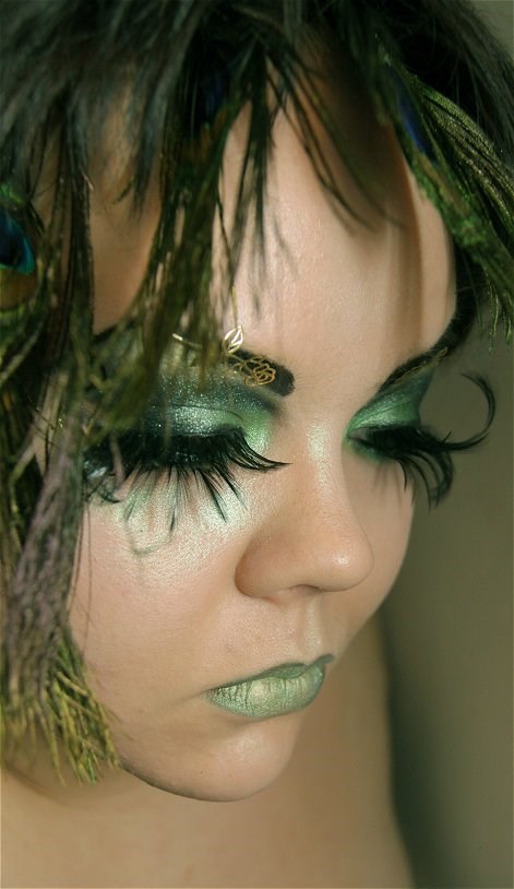 हरा fairy makeup