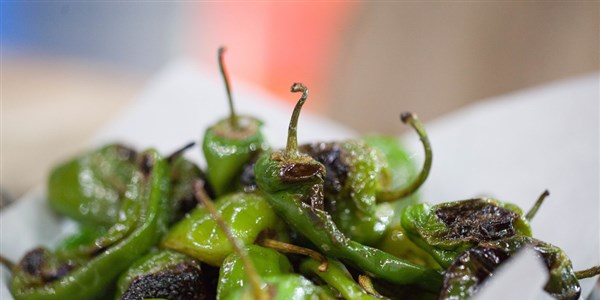 मार्था Stewart's Blistered Padron Peppers with Sea Salt