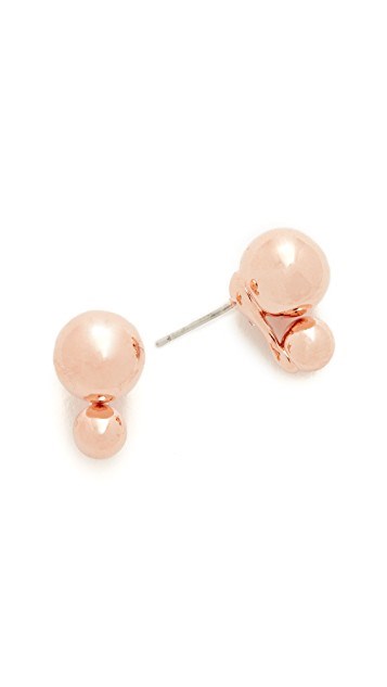 קייט Spade New York precious double bauble stud earrings