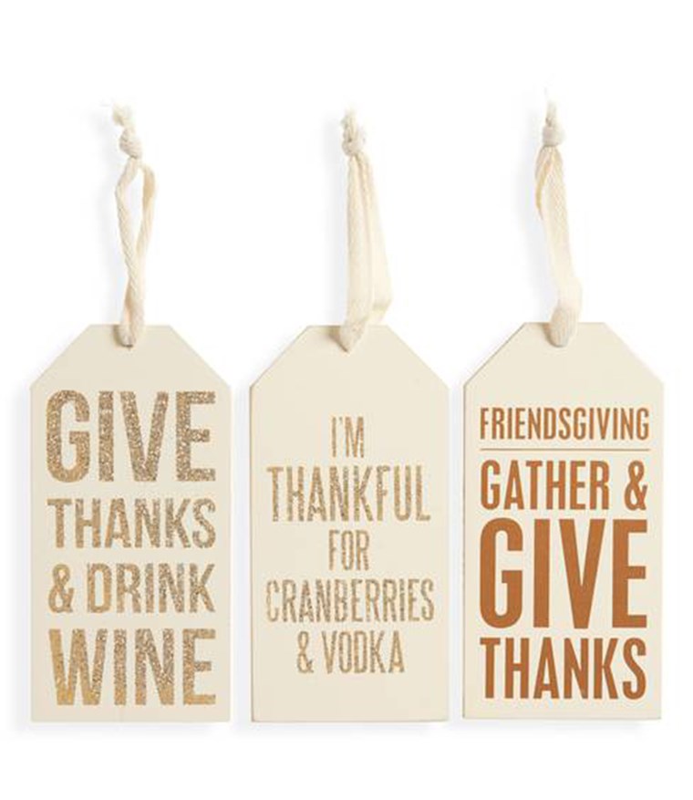 חג ההודיה wine bottle tags