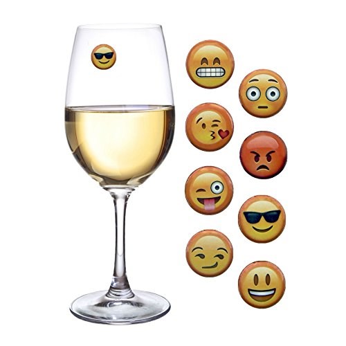 בפשטות Charmed Emoji Wine Charms