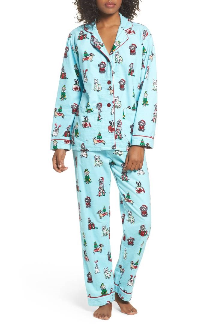 छाप Flannel Pajamas by PJ SALVAGE