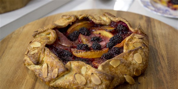 Breskva and Blackberry Galette with Almonds