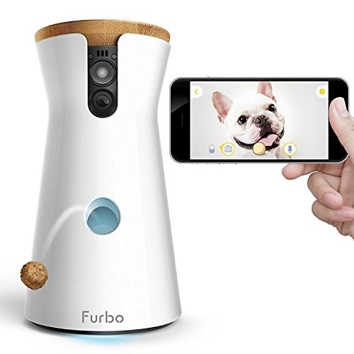 Furbo Dog Camera: Treat Tossing, Full HD Wifi Cam and 2-Way Audio, Designed for Dogs, Works with Amazon Alexa