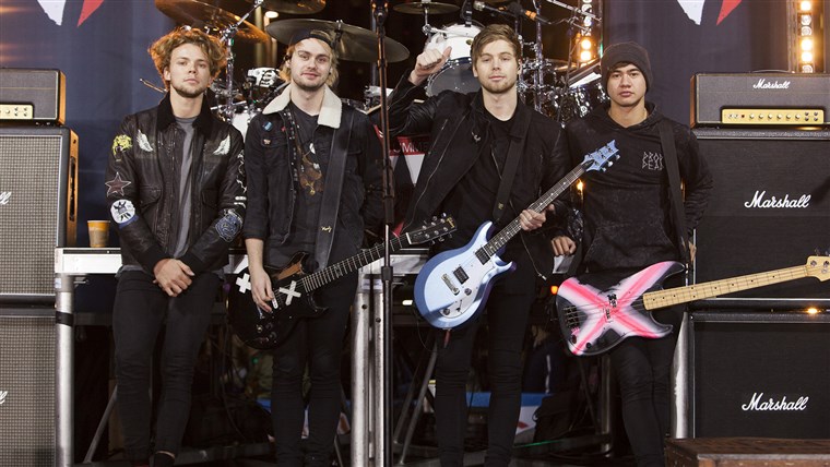 5 Seconds of Summer performs on the TODAY Show plaza.