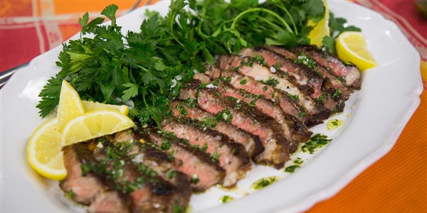 ברזל יצוק Ribeye Steak with Za'atar Chimichurri