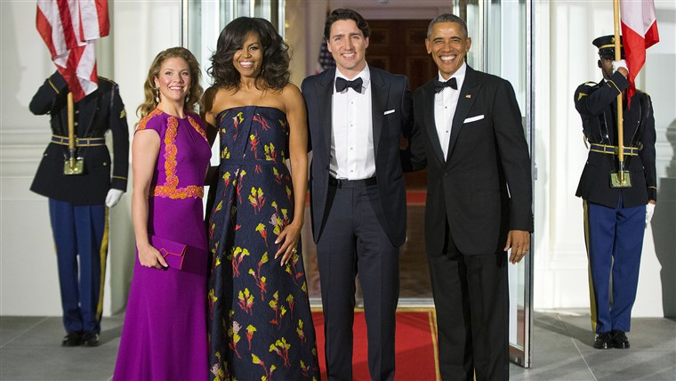 ברק Obama, Justin Trudeau, Michelle Obama, Sophie Gregoire Trudeau