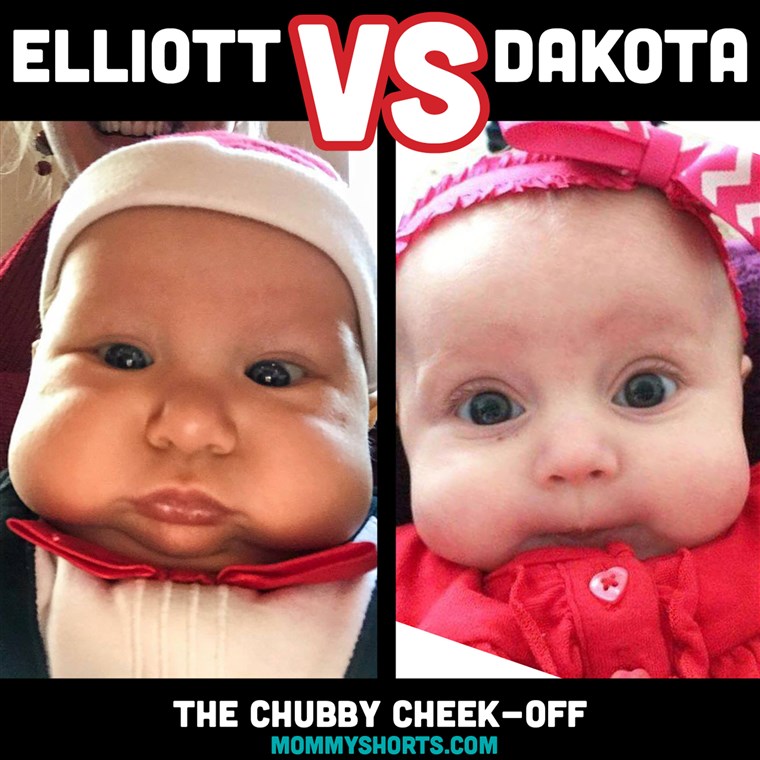 बच्चा Dakota was knocked out in the first round of voting by Elliott, who became the overall winner of the Chubby Cheek-Off.
