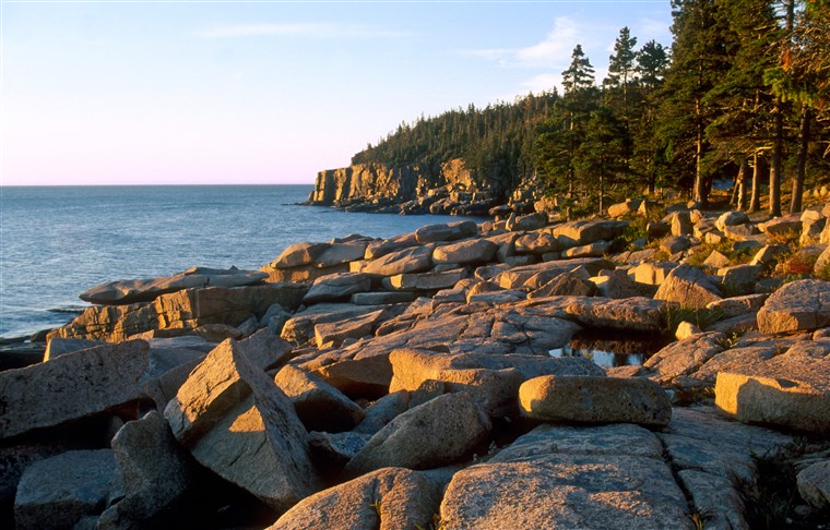 ऊद Cliffs on Maine Coastline