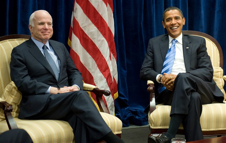 ג'ון McCain and Barack Obama