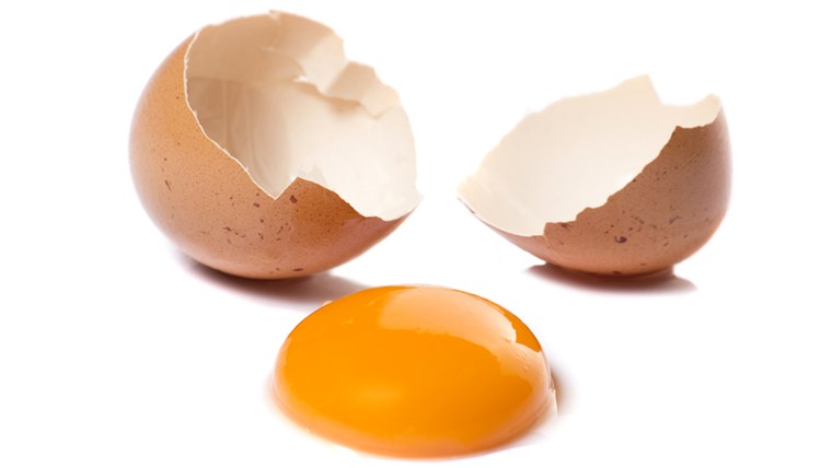 Egy cracked egg with yolk isolated; Shutterstock ID 183027566; PO: today.com