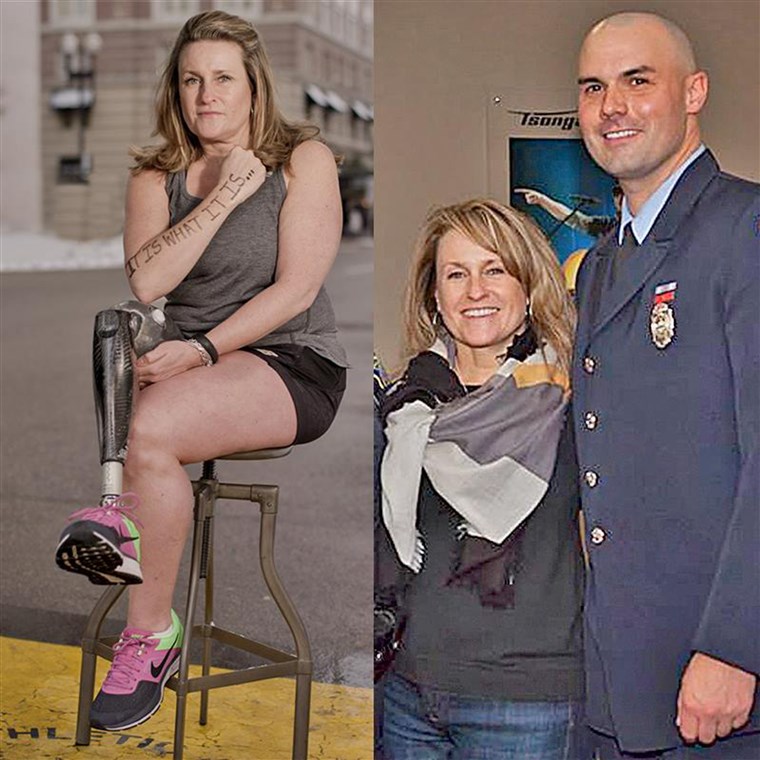 बोस्टान Marathon survivor named Roseann Sdoia, will marry Mike Materia, a firefighter who saved her on that day.