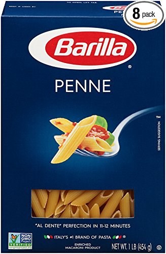 Barilla boxed pasta boasts a shelf life of two years.