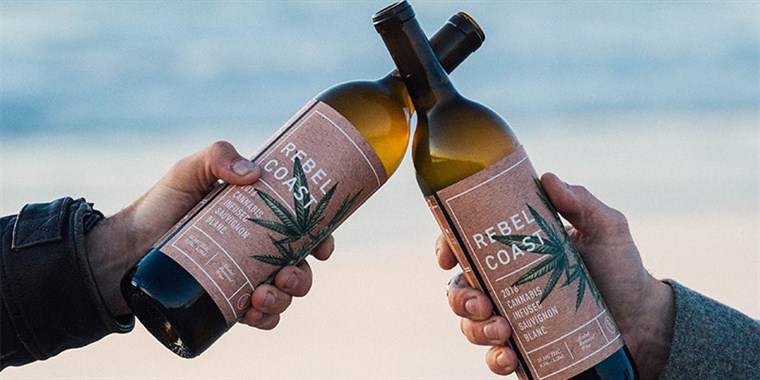 מורדים Coast Winery's cannabis-infused sauvignon blanc wine