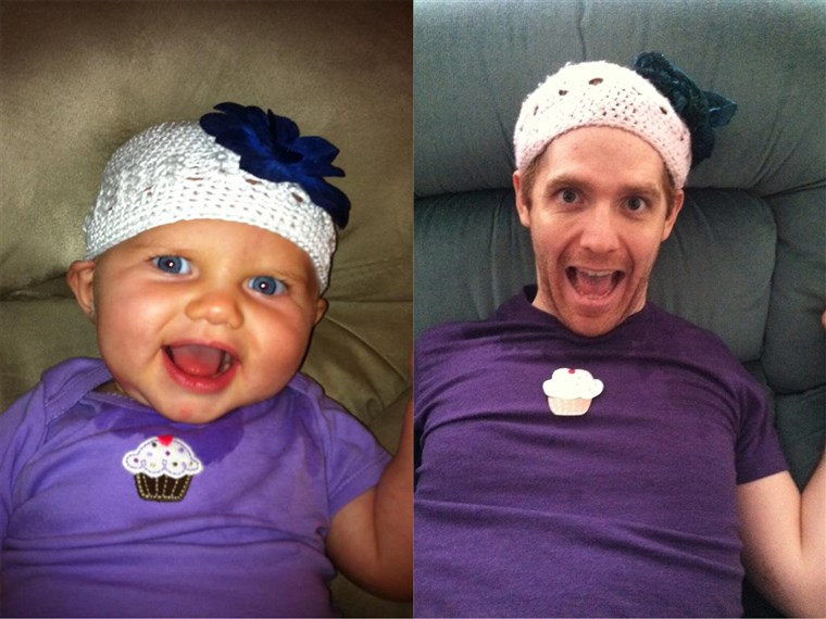 Molly Thomas photographs her roommate, actor Mick Bleyer, dressing up like a baby for their hilarious blog.