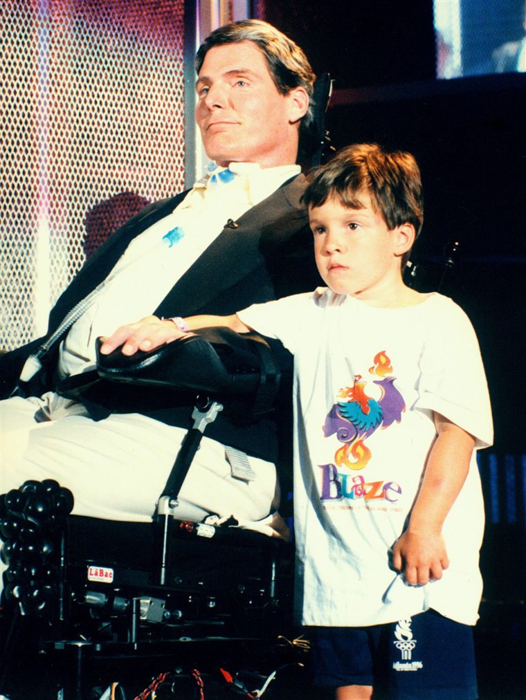Christopher Reeve with his son Will