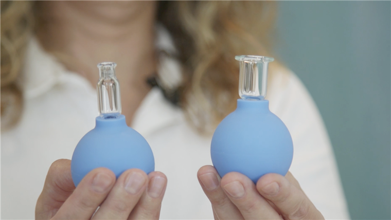 Arc cupping utilizes smaller versions of the traditional cups used for body work. These mini cups can still pack a punch when it comes to suction, though!
