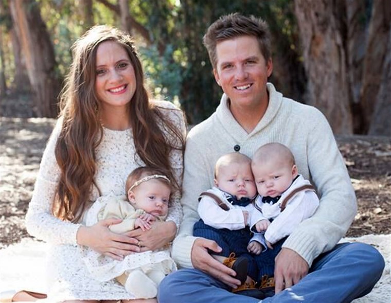 ללא שם: Desire and Ryan Fortin with their triplets