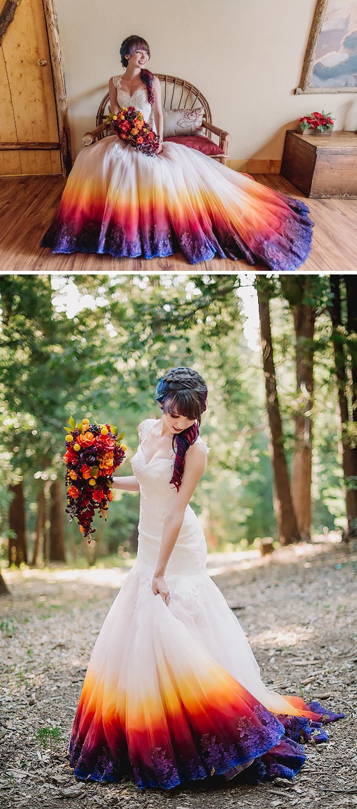 לטבול- dye wedding dress trend