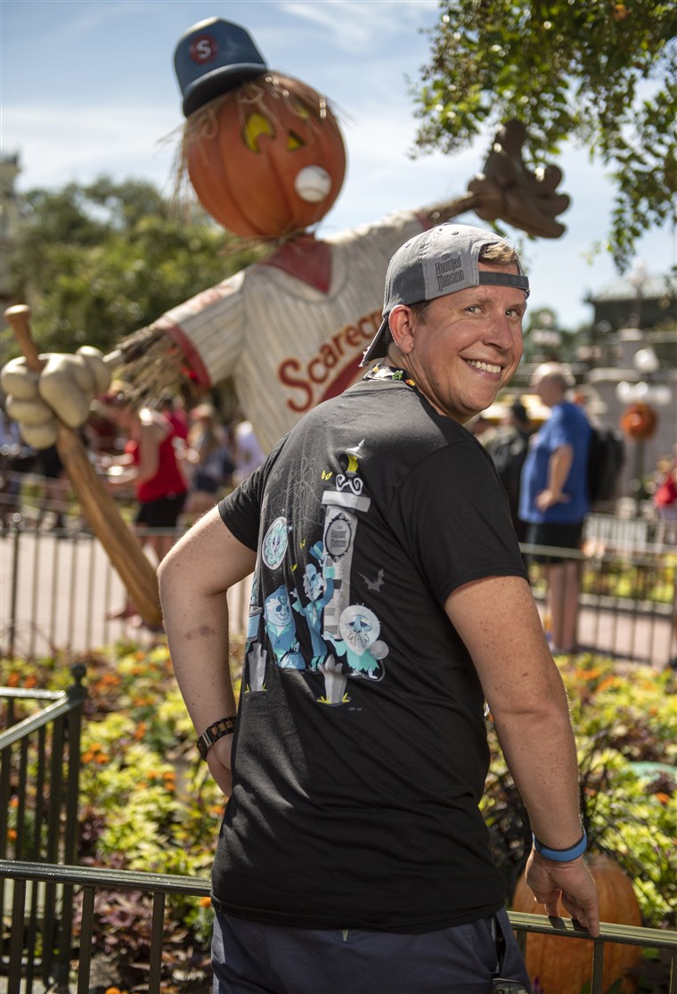ה ghosts of Disney's iconic Haunted Mansion attraction adorn much of the newly released Halloween merchandise at Walt Disney World.