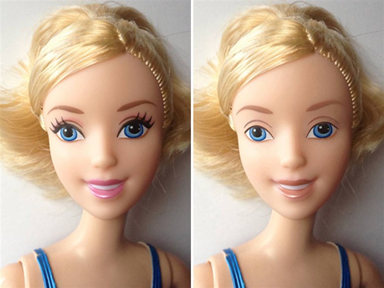 ए Disney doll with makeup removed