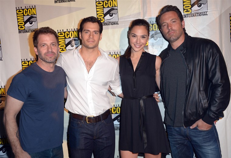 Slika: Zack Snyder, Henry Cavill, Gal Gadot and Ben Affleck