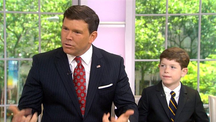 Bret Baier and his son Paul on TODAY