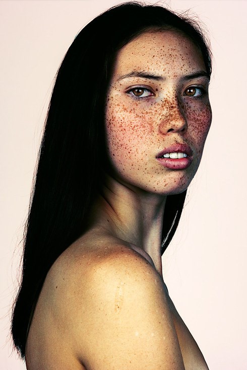 Tsiu-Kim, a model and singer, is featured in photographer Brock Elbank's #Freckles series.