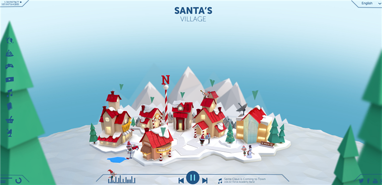  NORAD Santa Tracker website shows kids where Santa is traveling to on Christmas Eve.