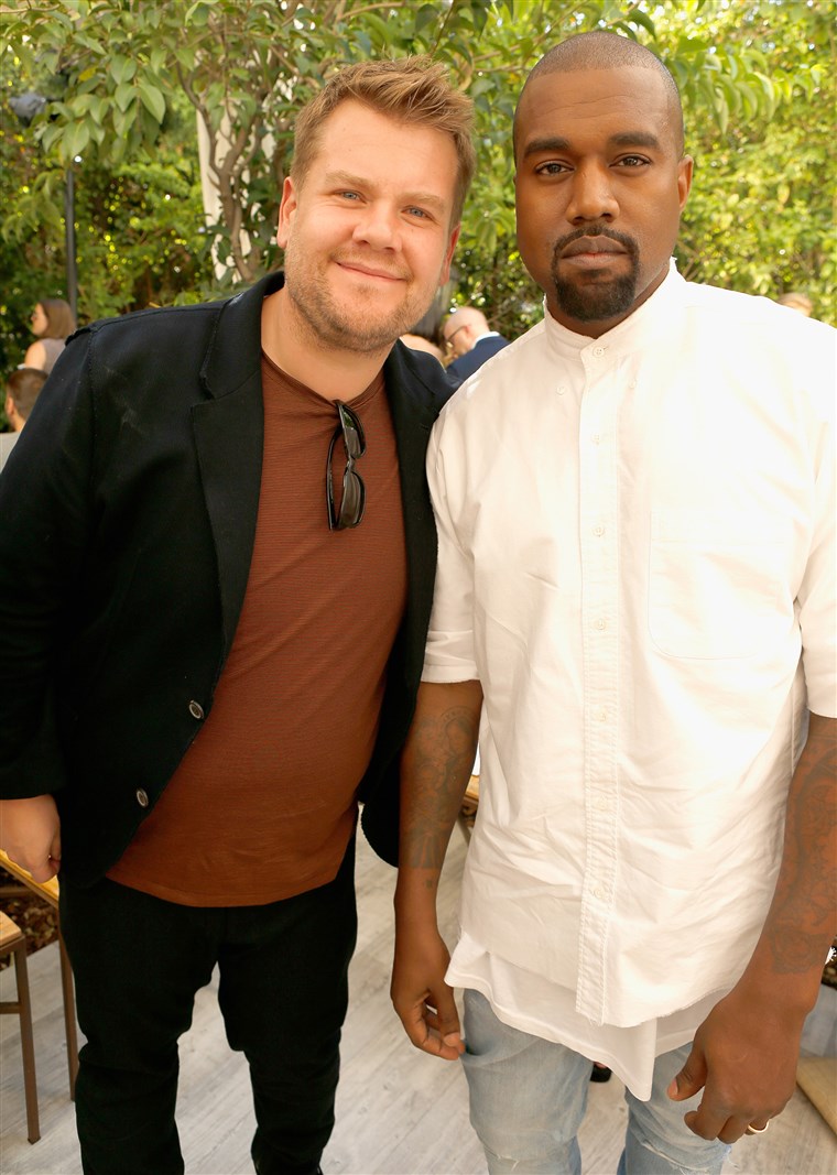 ג'יימס Corden with Kanye West