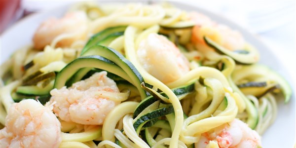 Cukkini Noodles with Shrimp Scampi