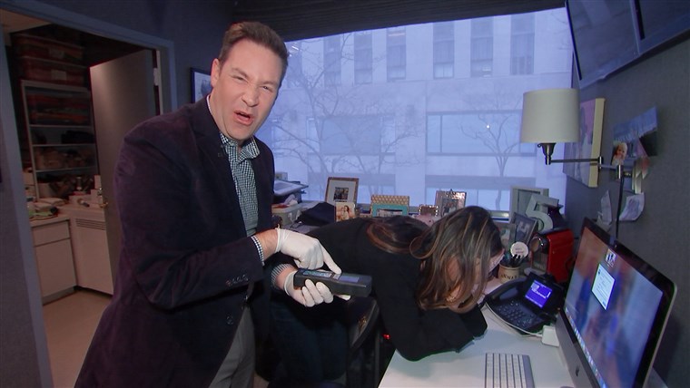 Jeff Rossen tested Savannah Guthrie's keyboard for germs.