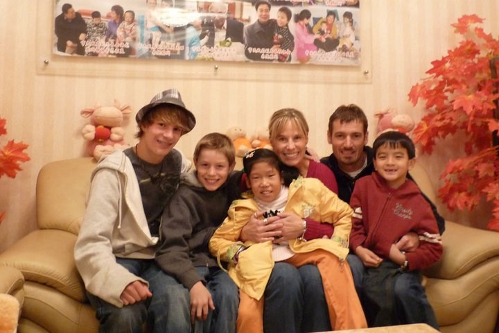  Cunningham family on the day that daughter Cate was adopted from China.
