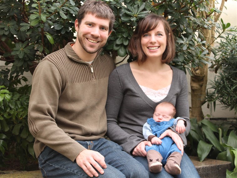  Doud family: Brian, Kristen and Leo Doud, 3 months. 