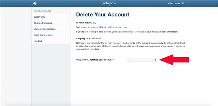 Hogyan to delete Instagram account, how to deactivate Instagram account