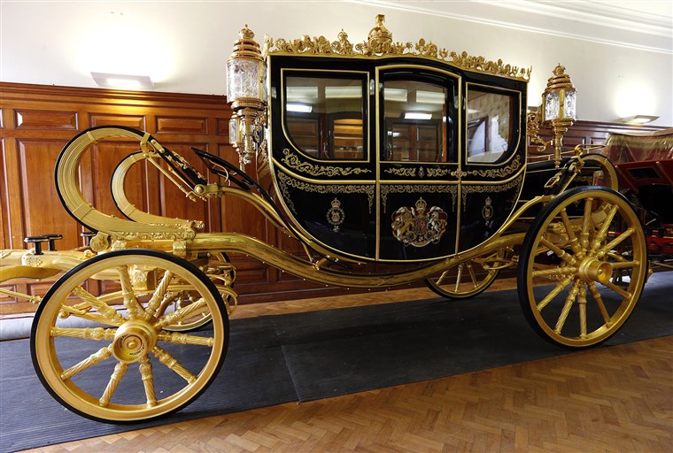  new Diamond Jubilee state coach which will be used by Queen Elizabeth II during the State Opening of Parliament on June 4.