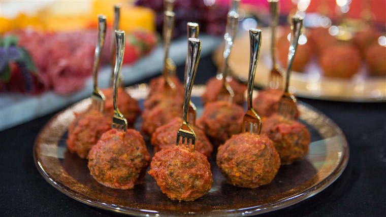 Oscar party Meatballs on a Fork