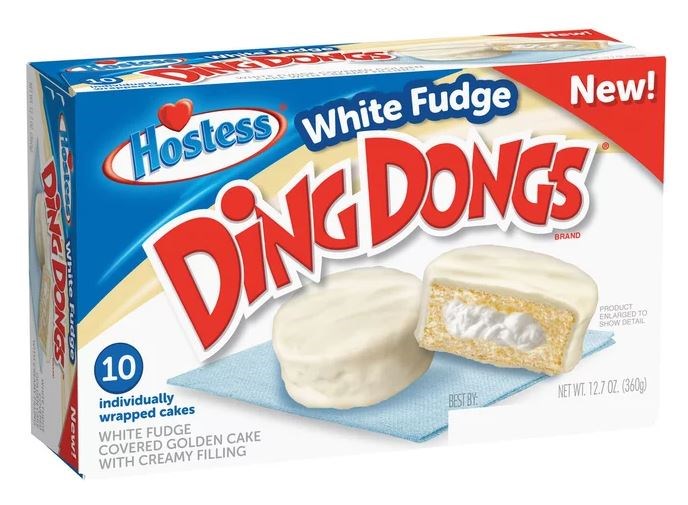 सफेद Fudge Ding Dongs