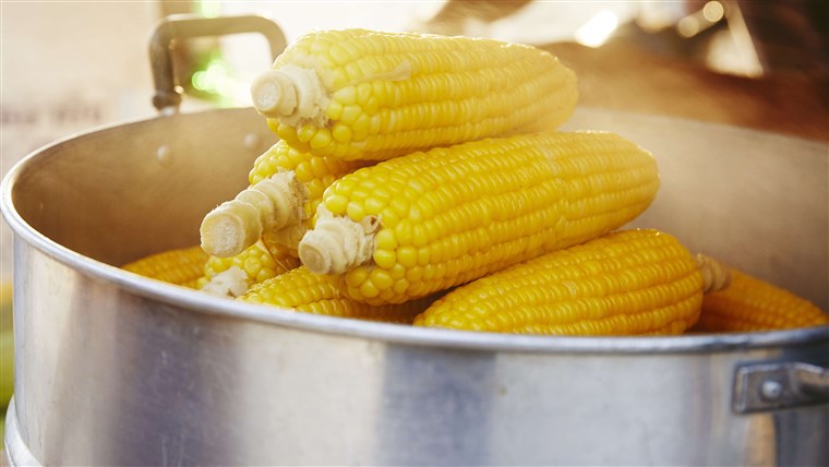 főtt corn on the cob