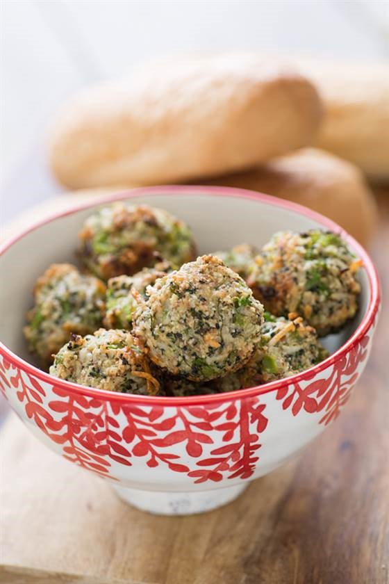 brokula and parmesan veggie balls