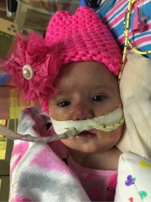 טיגן on January 8, almost a month after her surgery. Now her goal is just to get stronger.