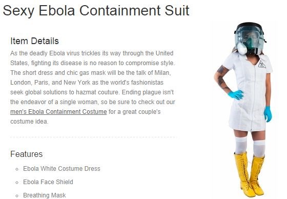 Szexis Ebola costume