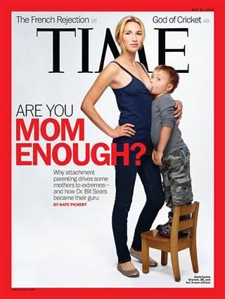 ה May 21, 2012 cover of Time magazine featuring Jamie Lynn Grumet breast-feeding her nearly 4 year old.
