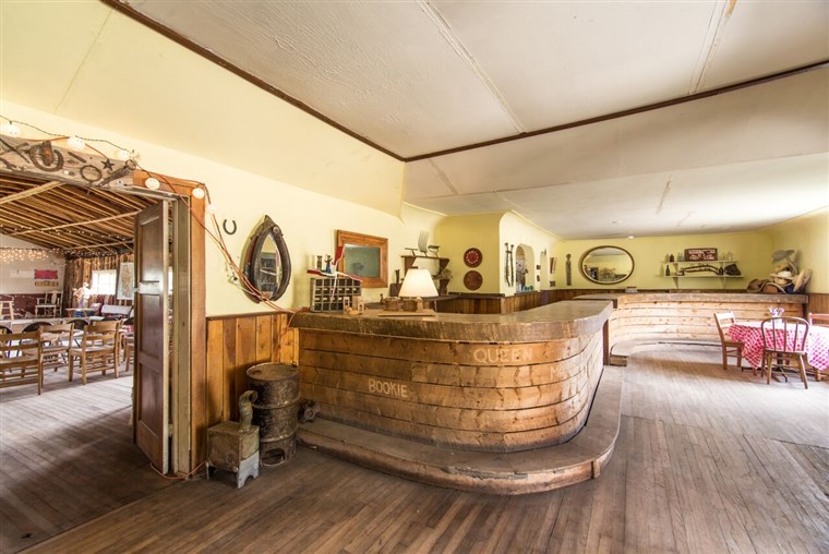 A spooky but pretty interior of a Colorado Ghost Town property for sale