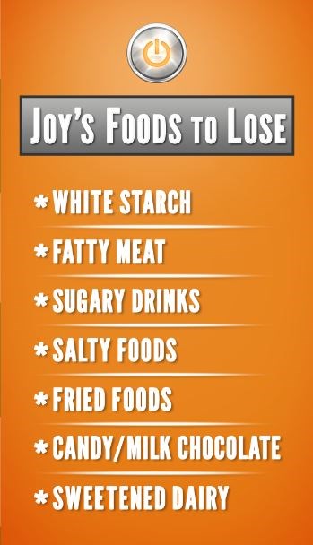 #आज से शुरू करो graphic of Joy Bauer's foods to lose