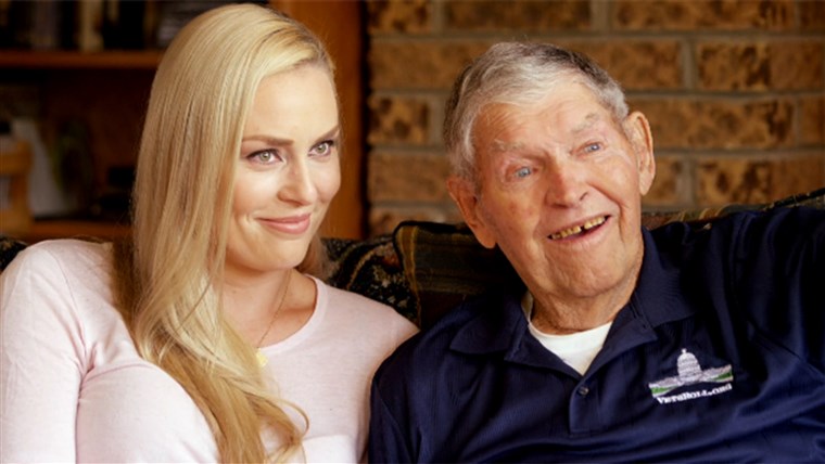 לינדזי Vonn and her grandfather