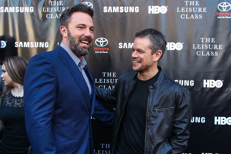 en Affleck and Matt Damon attend The Project Greenlight Season 4 premiere of 'The Leisure Class'