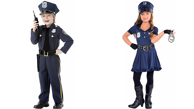 סקס police officer kids costumes