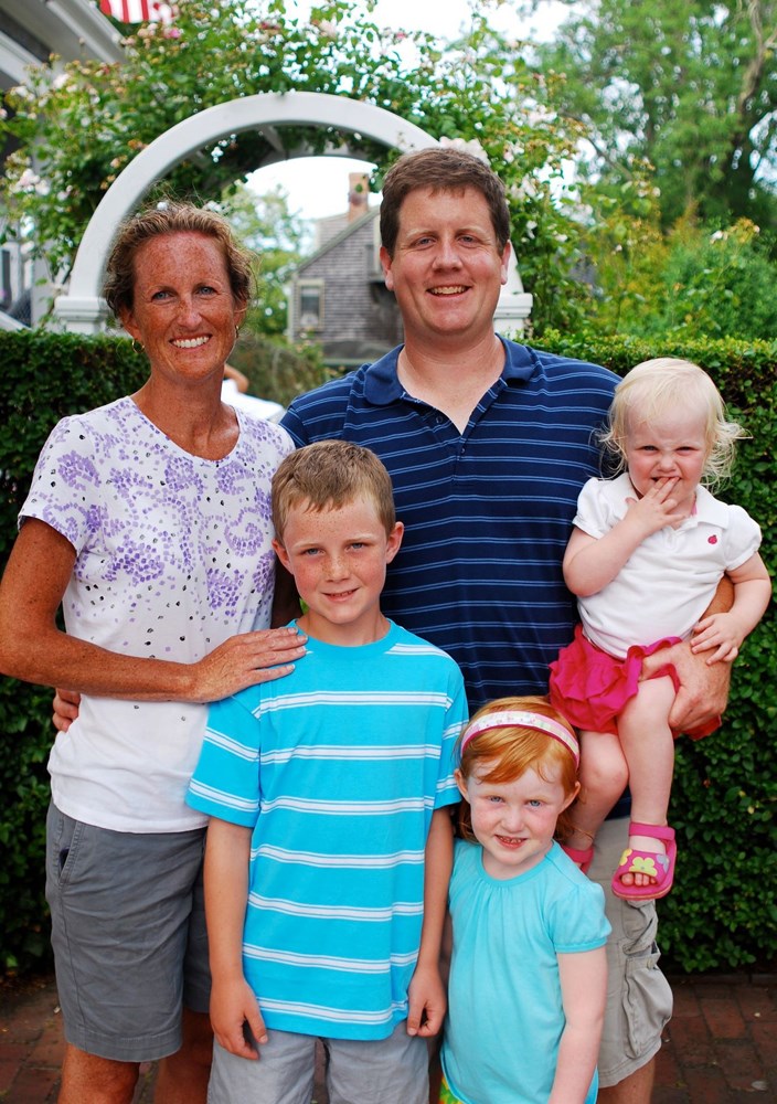 Andrea Alley and her children Timothy, Joanna, Caroline and husband Barry