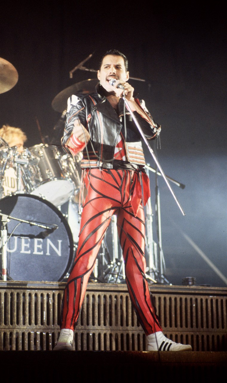 Freddie Mercury with Queen in concert